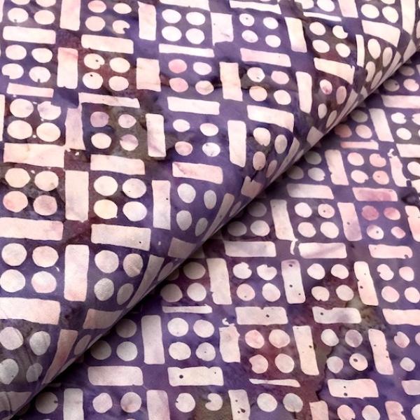 PURPLE SQUARES - Ranier - Batikstoff aus Indonesien